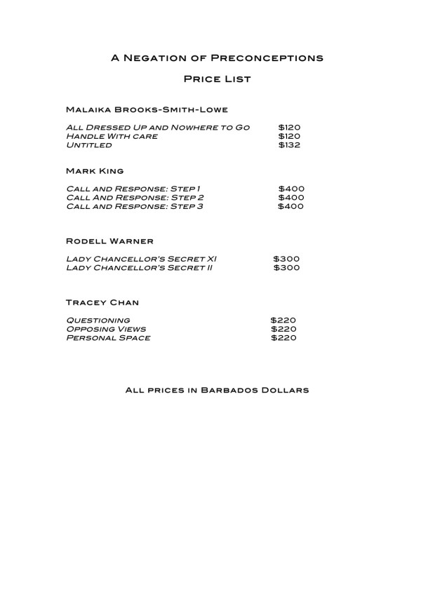 A Negation of Preconceptions: Work for Sale!