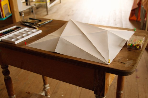 Mark King experiments with origami