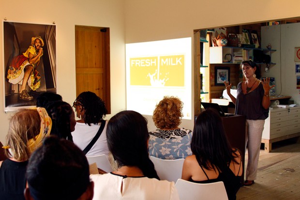 Annalee Davis introducing FRESH MILK