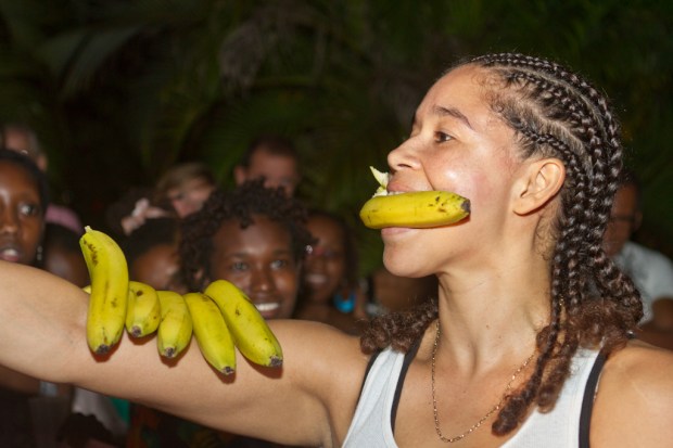 Alberta Whittle, performance still from 'Hustle de Money a performance by Bertie aka Big Red aka General outta Glitter Zone', 2012. Photo by Dondré Trotman.