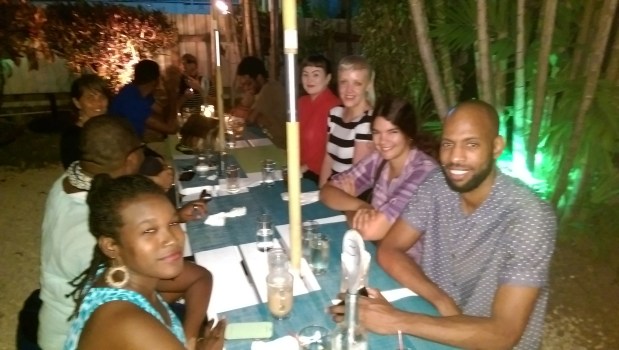 Creatives gathering at Mojo's on the south coast.