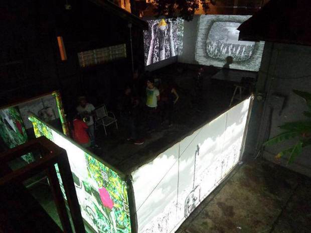 Work by Versia Harris installed at Alice Yard, Trinidad